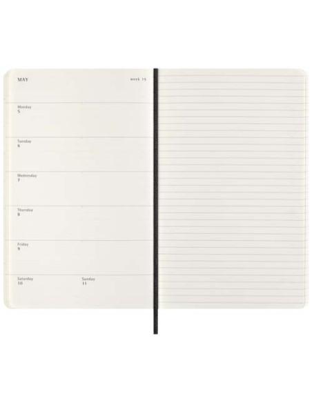 Agenda settimanale formato L 12 mesi con copertina morbida 100%VEGEA® Boa Moleskine