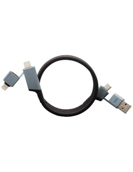 Cavo di ricarica magnetico ultraveloce 4 in 1 in PET riciclato da 100 W SCX.design C52 