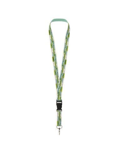 Lanyard Bucks in PET riciclato con stampa in sublimazione e fibbia di sicurezza