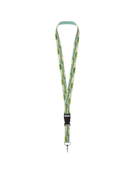 Lanyard Bucks in PET riciclato con stampa in sublimazione e fibbia di sicurezza