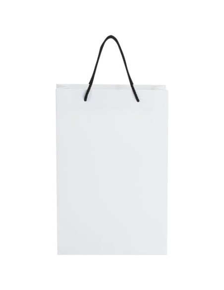 Sacchetto in carta integra da 170 g/m2 realizzato a mano con manici in cordino di plastica - 24 x 9 x 36 cm