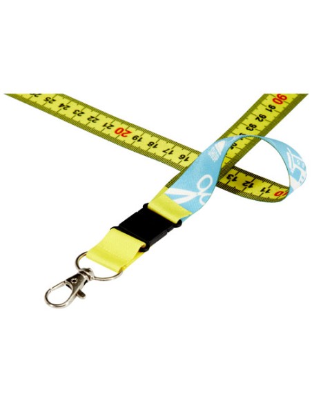 Lanyard con stampa in sublimazione lungo 1 metro in PET riciclato Isla con sgancio di sicurezza