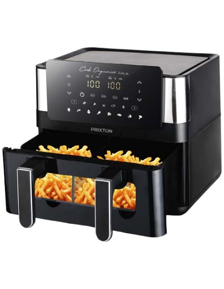 Friggitrice ad aria da 8 litri con doppio cestello Prixton Cook Organics