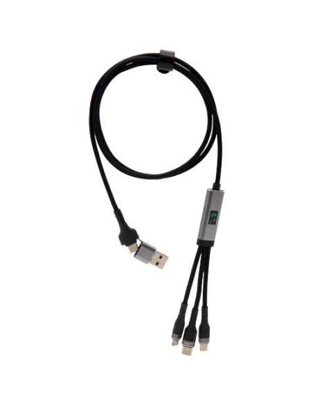 Cavo di ricarica ultraveloce 5 in 1 in PET riciclato da 100 W SCX.design C53