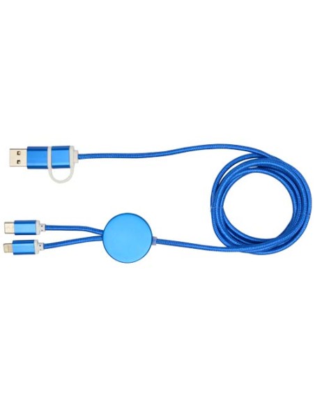 Cavo 5-in-1 in alluminio e plastica riciclata da 150 cm per la sincronizzazione dei dati e la ricarica rapida da 27 W Alasia