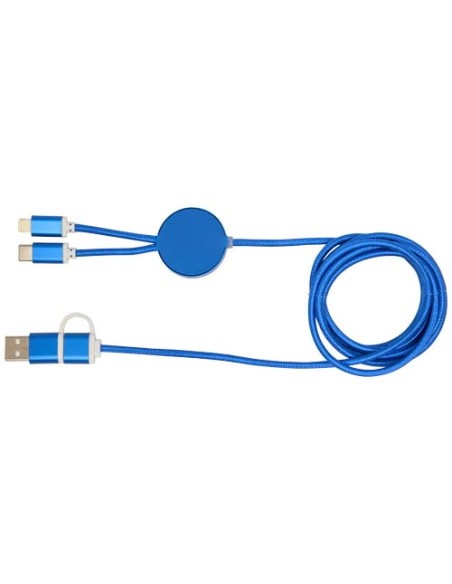Cavo 5-in-1 in alluminio e plastica riciclata da 150 cm per la sincronizzazione dei dati e la ricarica rapida da 27 W Alasia