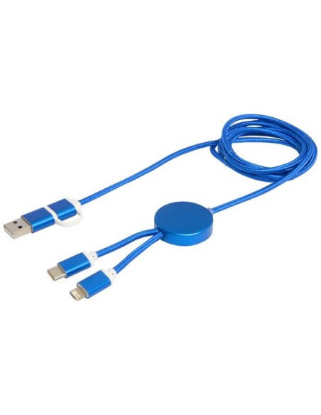 Cavo 5-in-1 in alluminio e plastica riciclata da 150 cm per la sincronizzazione dei dati e la ricarica rapida da 27 W Alasia