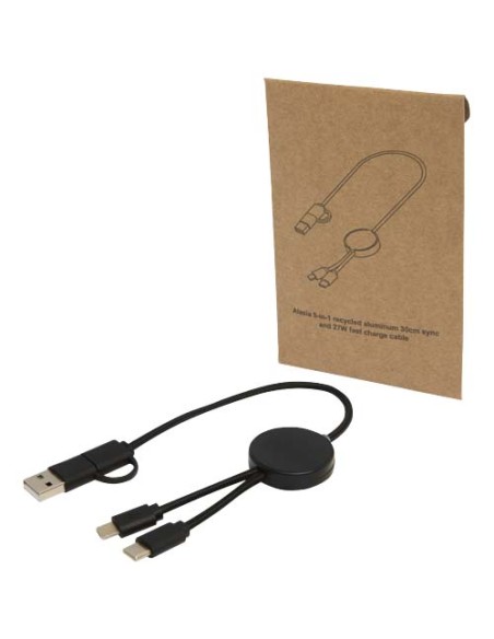 Cavo 5-in-1 in plastica riciclata da 30 cm per la sincronizzazione dei dati e la ricarica rapida da 27 W Citala