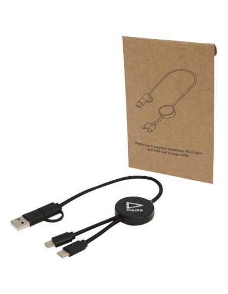 Cavo 5-in-1 in plastica riciclata da 30 cm per la sincronizzazione dei dati e la ricarica rapida da 27 W Citala