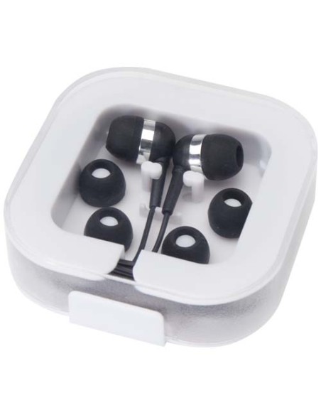 Auricolari tipo C cablati con astuccio in plastica riciclata Dofida