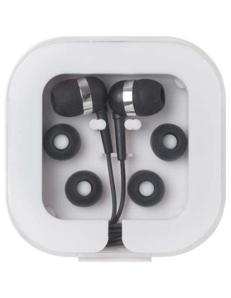 Auricolari tipo C cablati con astuccio in plastica riciclata Dofida
