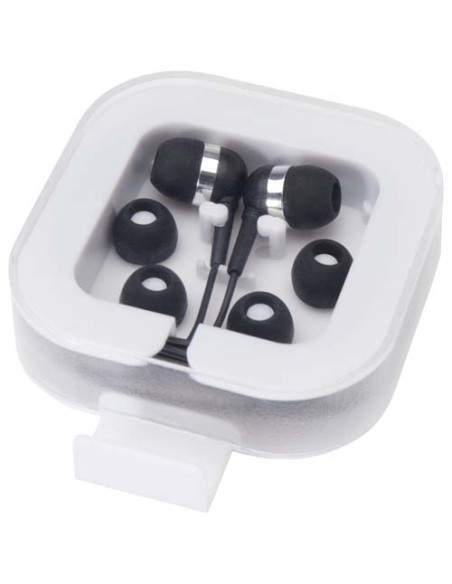 Auricolari tipo C cablati con astuccio in plastica riciclata Dofida