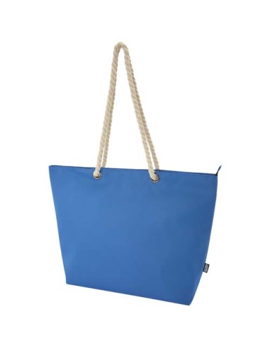 Tote bag termica da spiaggia in materiale riciclato certificato GRS con manici in corda Panama - 23L