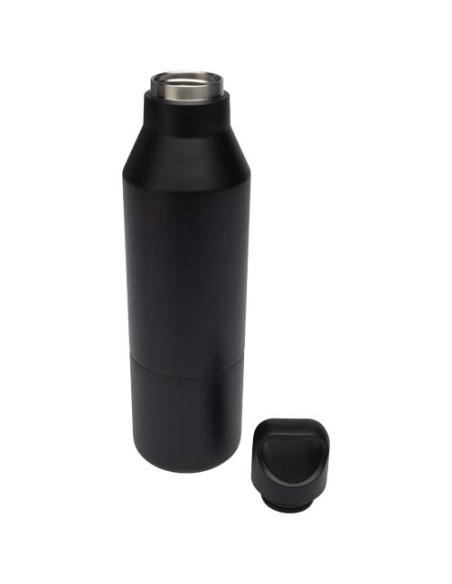 Borraccia termica da 600 ml in acciaio inox riciclato certificato RCS con tazza da 300 ml Odessy