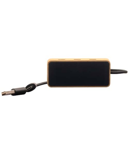 Hub USB 8 in 1 in legno con doppio ingresso e 6 porte SCX.design H21