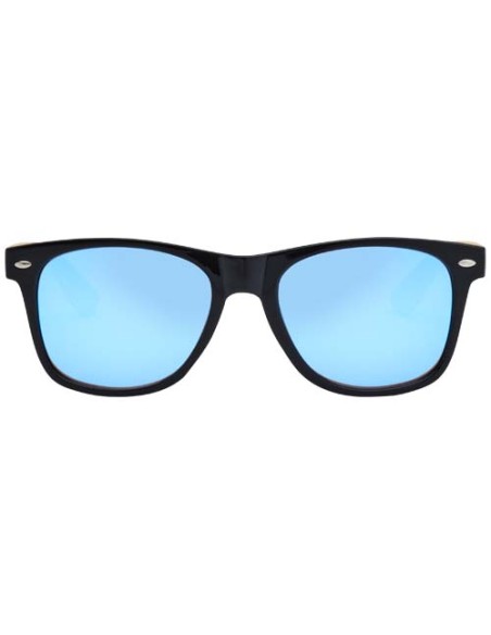 Occhiali da sole in bambù con rivestimento nero Arlo