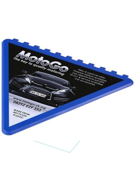Frosty triangular recycled plastic ice scraper