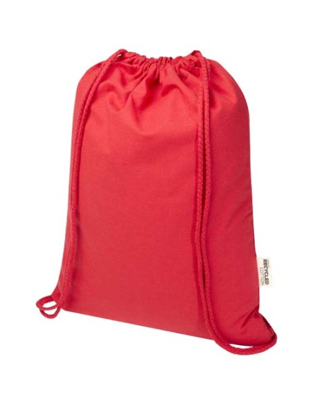 Borsa con cordoncino  in materiale riciclato GRS da 140 g/m² Oregon Blend - 5L