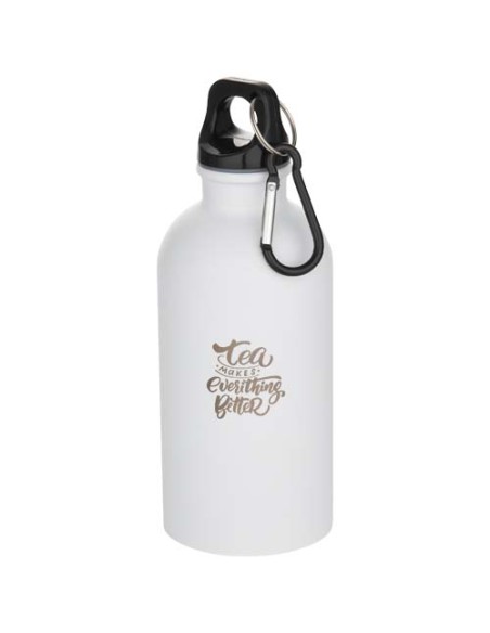 Borraccia da 400 ml in acciaio inossidabile certificato RCS a parete singola con moschettone Oregon